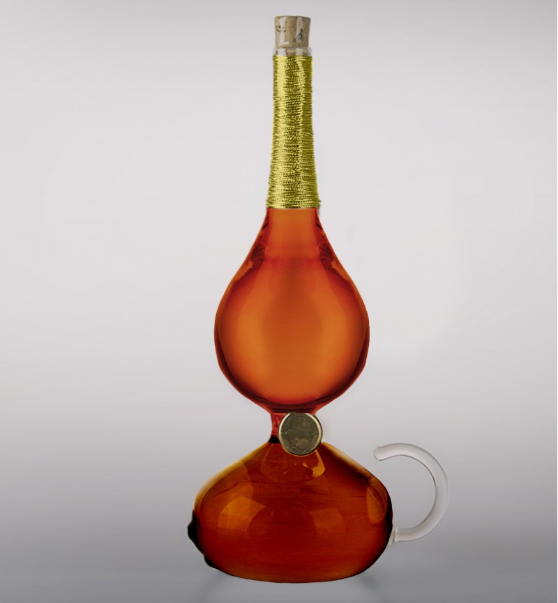 Керосиновая лампа бутылка с "Коктебель 15 лет"